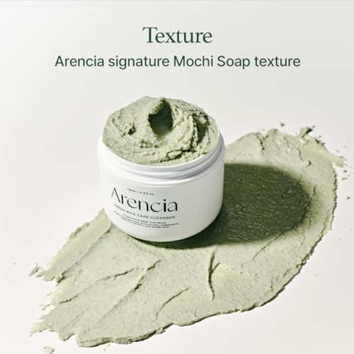 Korean Rice Mochi Face Cleanser - Face Wash, Gentle Scrub All in One for Deep Cleansing, Moisturizing, Pore Minimizing, Acne-Prone Skin, Removing Blackhead with Rice Water & Green Tea
