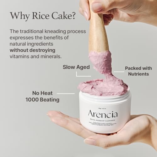 Korean Rice Mochi Face Cleanser - Face Wash, Gentle Scrub All in One for Deep Cleansing, Moisturizing, Pore Minimizing, Acne-Prone Skin, Removing Blackhead with Rice Water & Green Tea
