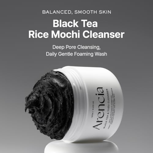 Korean Rice Mochi Face Cleanser - Face Wash, Gentle Scrub All in One for Deep Cleansing, Moisturizing, Pore Minimizing, Acne-Prone Skin, Removing Blackhead with Rice Water & Green Tea