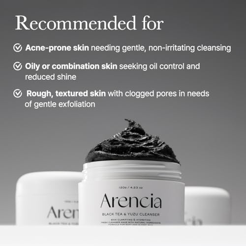 Korean Rice Mochi Face Cleanser - Face Wash, Gentle Scrub All in One for Deep Cleansing, Moisturizing, Pore Minimizing, Acne-Prone Skin, Removing Blackhead with Rice Water & Green Tea