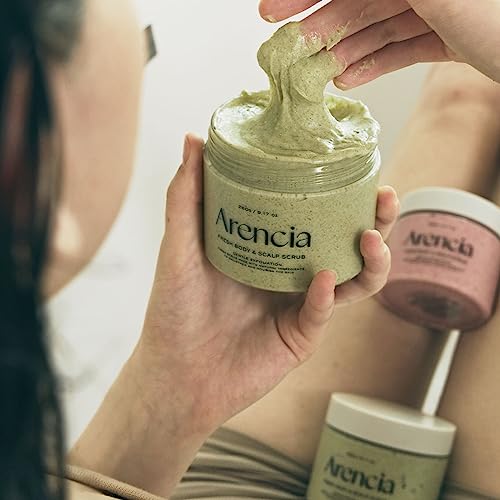 Fresh Cloud Sea Salt Body & Scalp Scrub (Pink) - Exfoliant, Bump Eraser For Silky Smooth Skin, Korean Skin Care
