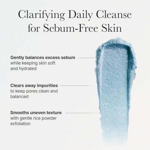 Korean Rice Mochi Face Cleanser - Face Wash, Gentle Scrub All in One for Deep Cleansing, Moisturizing, Pore Minimizing, Acne-Prone Skin, Removing Blackhead with Rice Water & Green Tea