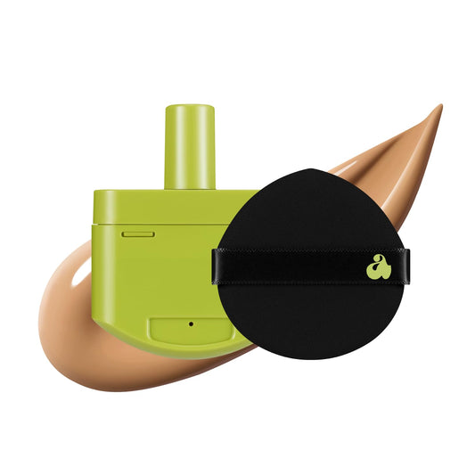Unleashia Foundation Makeup Healthy-Green Cushion - 15g, Lightweight Buildable Coverage, Vegan, Natural Satin Finish(27W)