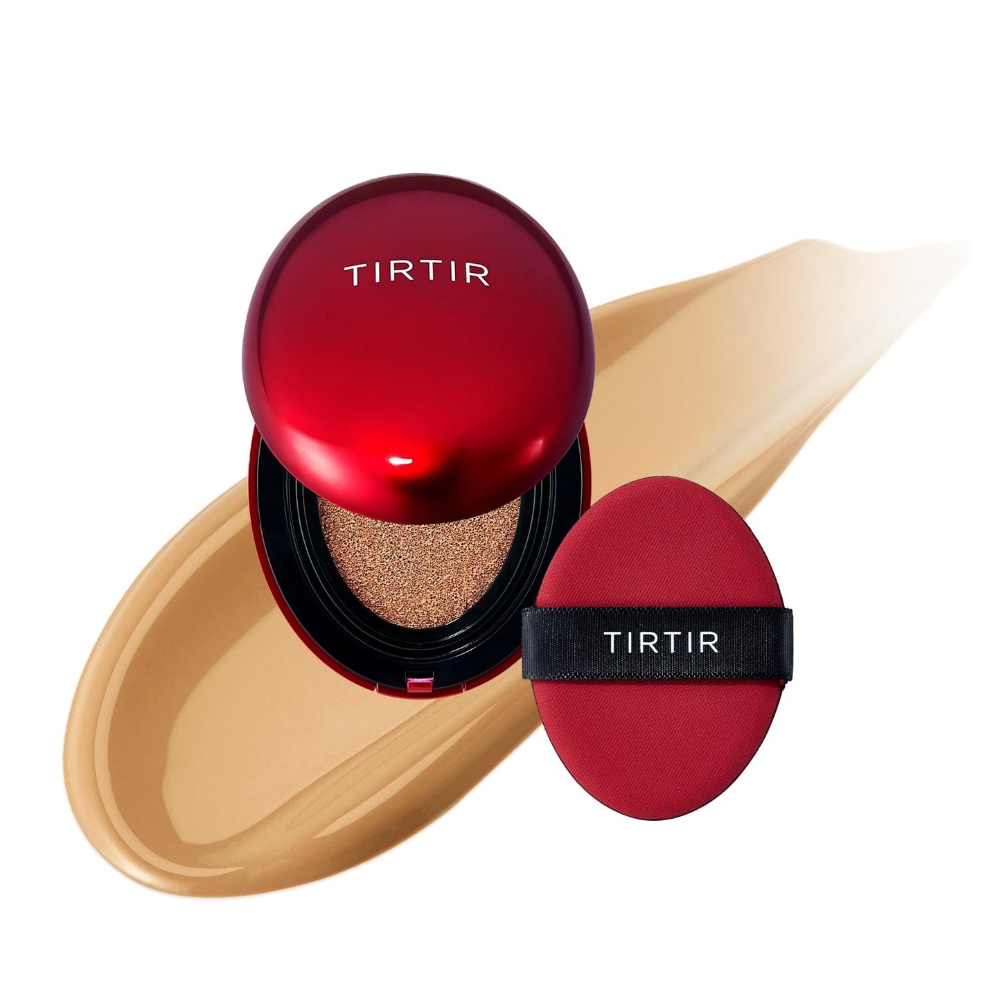 TIRTIR Mask Fit Red Cushion Foundation | Full coverage, Weightless, Skin fit, Satin Glow Finish, Korean Makeup BB Foundation, beauty, Tattoo cover up, Buildable (#29N Natural Beige, 0.63 Fl Oz)