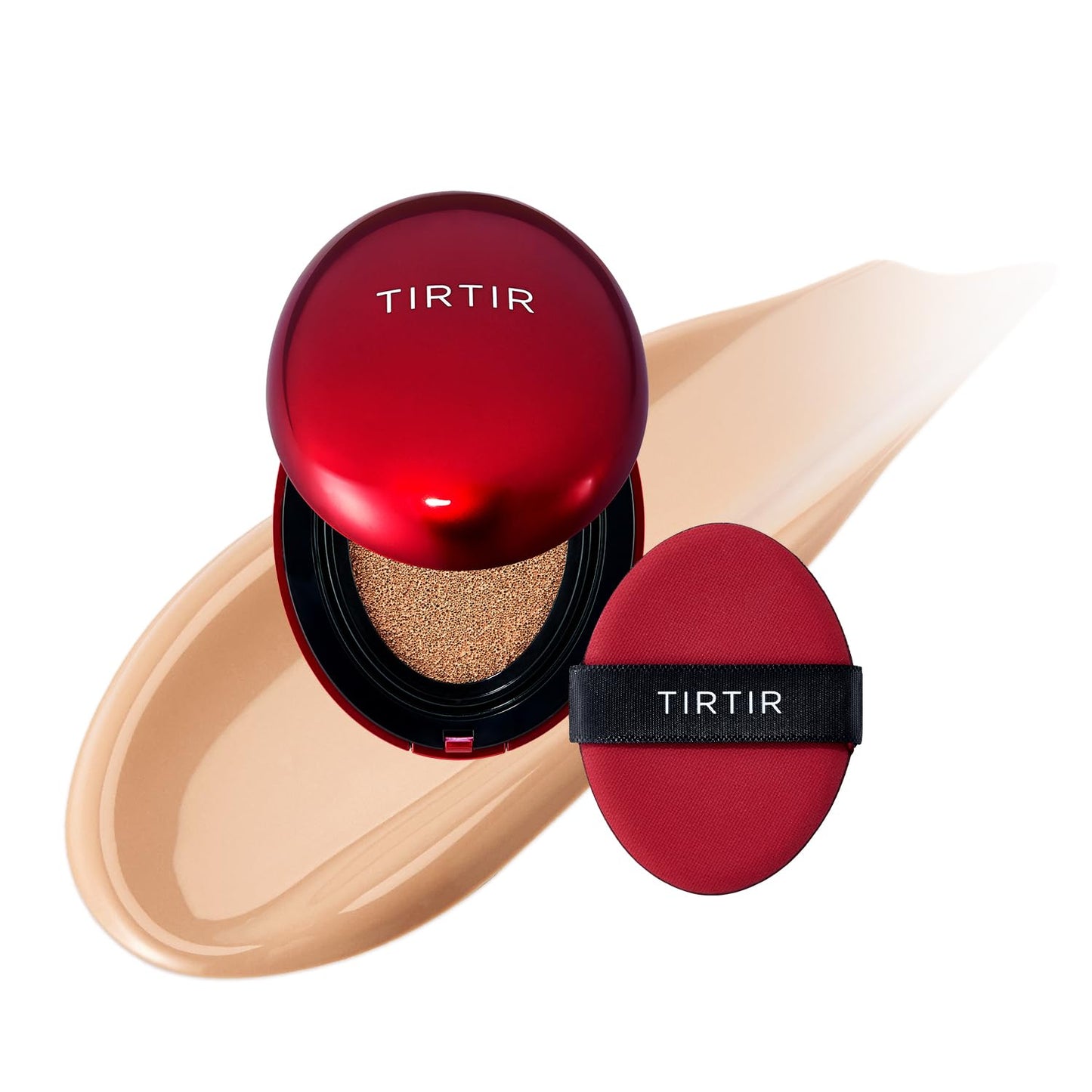 TIRTIR Mask Fit Red Cushion Foundation | Full coverage, Weightless, Skin fit, Satin Glow Finish, Korean Makeup BB Foundation, beauty, Tattoo cover up, Buildable (#29N Natural Beige, 0.63 Fl Oz)