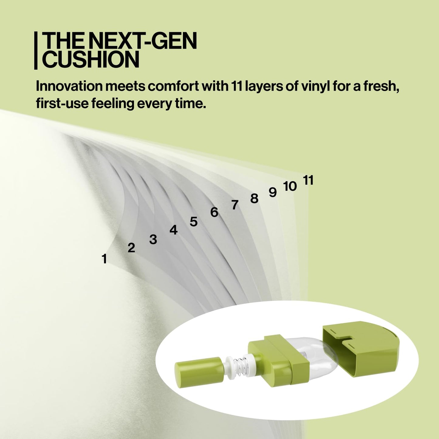 Unleashia Foundation Makeup Healthy-Green Cushion - 15g, Lightweight Buildable Coverage, Vegan, Natural Satin Finish(27W)
