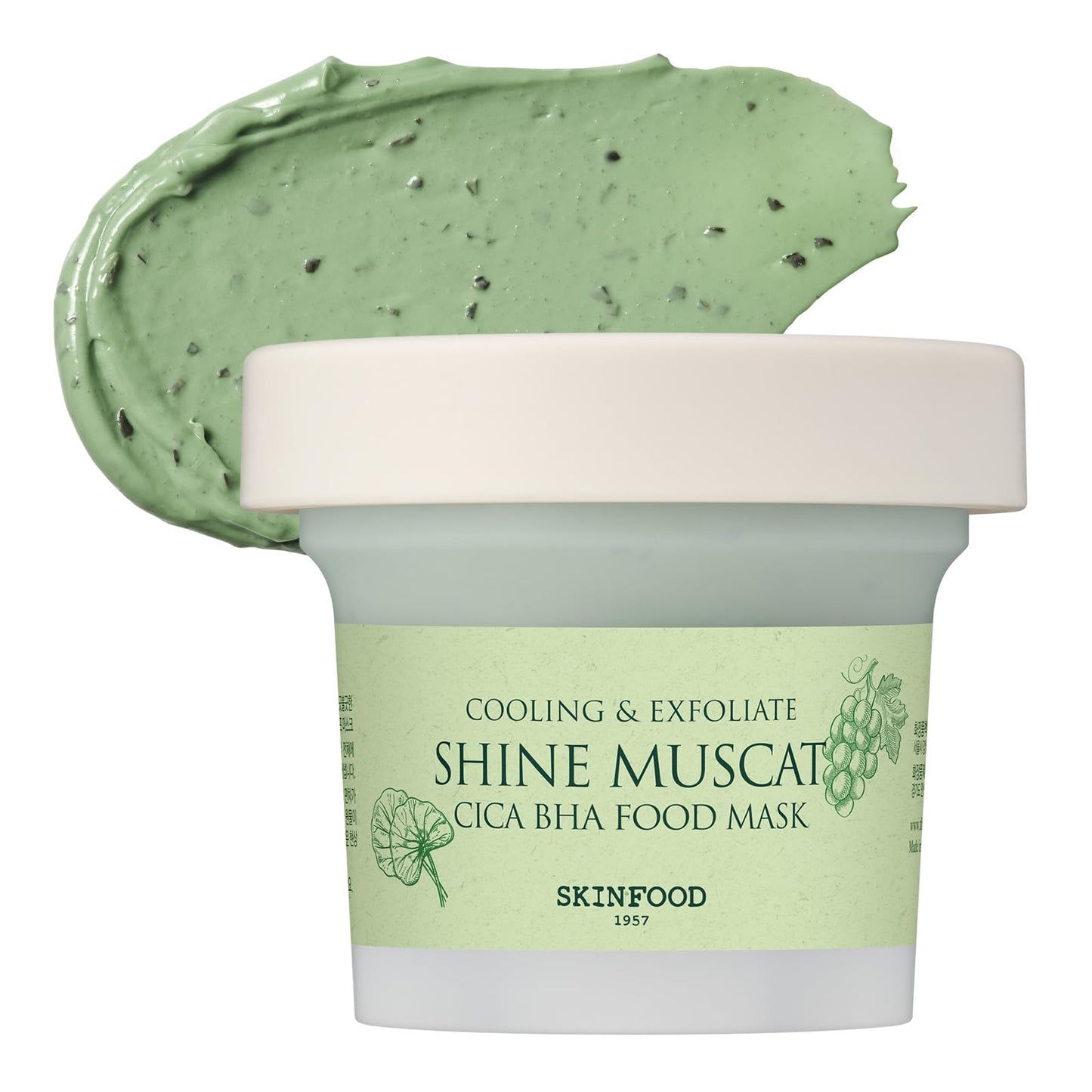 SKINFOOD Lavender Facial Mask, Panthenol Contains Hydrating & Cooling Gel Wash-off Mask for Sensitive Skin, Shower-Proof Texture - Wash Off Exfoliating Mask, 4.23 oz.(120g)