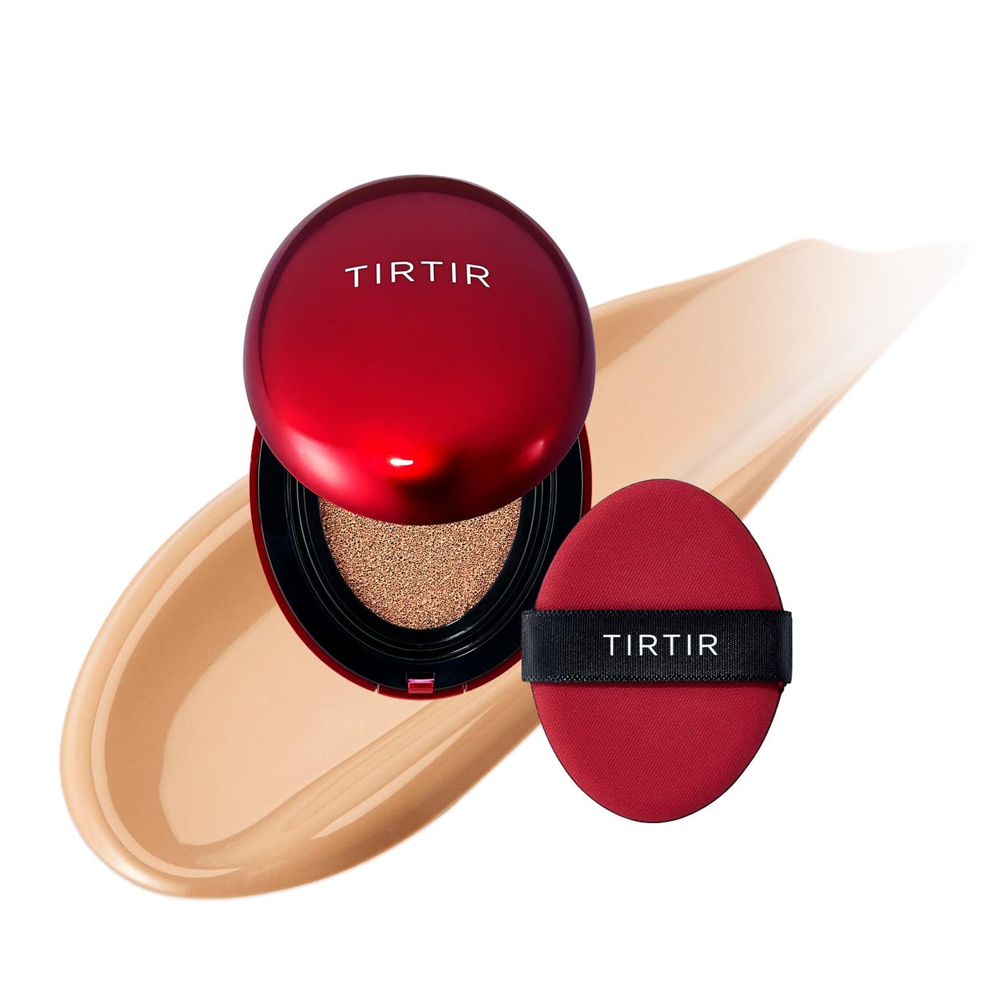TIRTIR Mask Fit Red Cushion Foundation | Full coverage, Weightless, Skin fit, Satin Glow Finish, Korean Makeup BB Foundation, beauty, Tattoo cover up, Buildable (#29N Natural Beige, 0.63 Fl Oz)