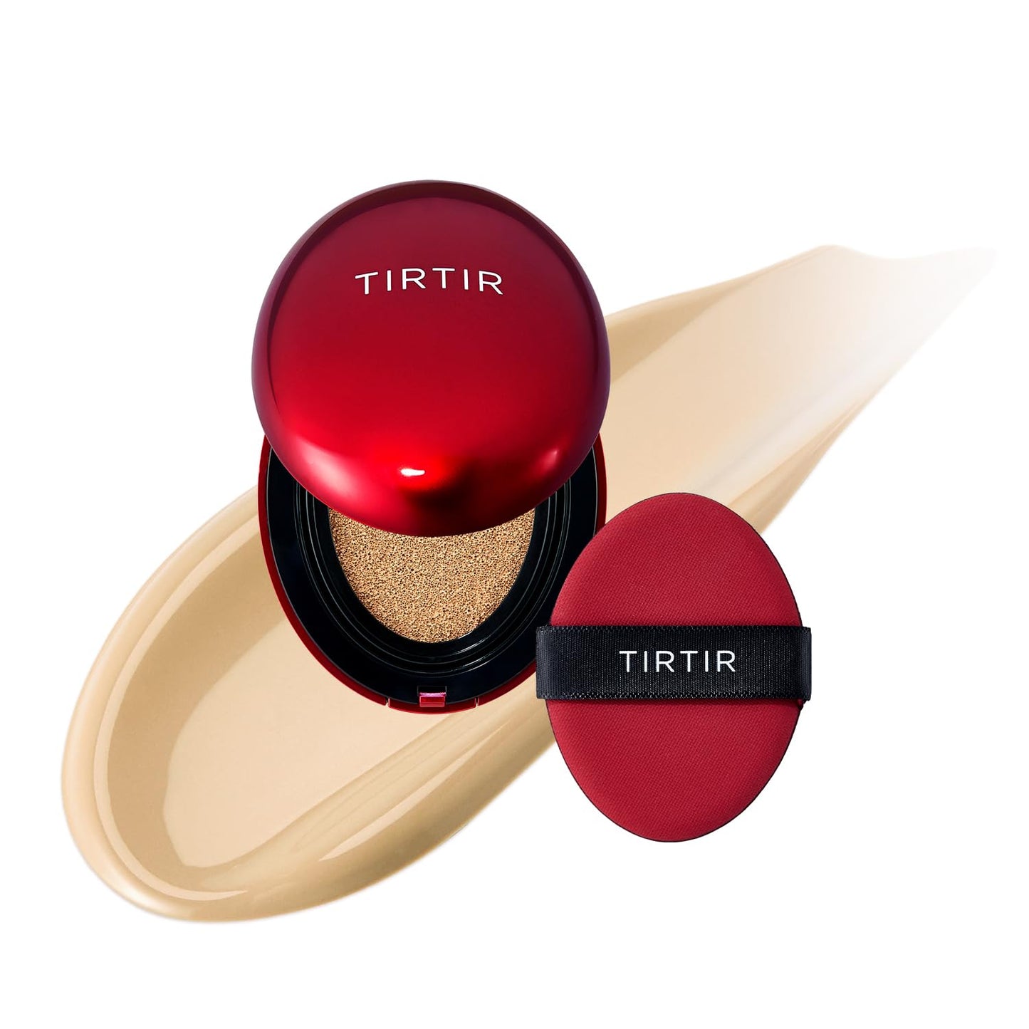 TIRTIR Mask Fit Red Cushion Foundation | Full coverage, Weightless, Skin fit, Satin Glow Finish, Korean Makeup BB Foundation, beauty, Tattoo cover up, Buildable (#29N Natural Beige, 0.63 Fl Oz)