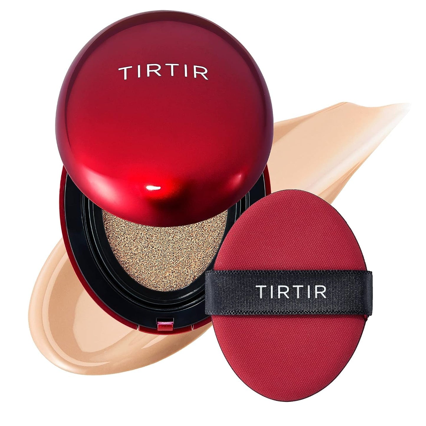 TIRTIR Mask Fit Red Cushion Foundation | Full coverage, Weightless, Skin fit, Satin Glow Finish, Korean Makeup BB Foundation, beauty, Tattoo cover up, Buildable (#29N Natural Beige, 0.63 Fl Oz)