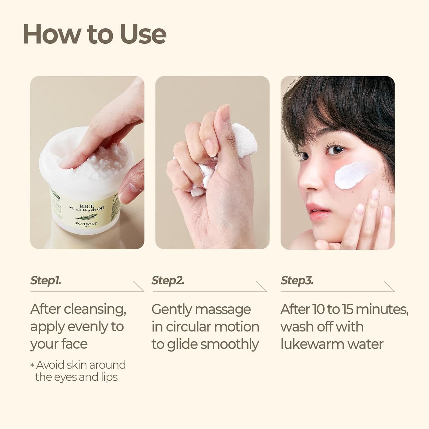 SKINFOOD Rice Mask Wash Off 3.5oz / Gently Exfoliates the Skin/Softening with Nutrient Rich Rice
