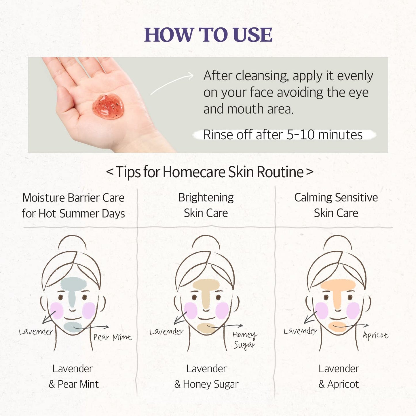 SKINFOOD Lavender Facial Mask, Panthenol Contains Hydrating & Cooling Gel Wash-off Mask for Sensitive Skin, Shower-Proof Texture - Wash Off Exfoliating Mask, 4.23 oz.(120g)