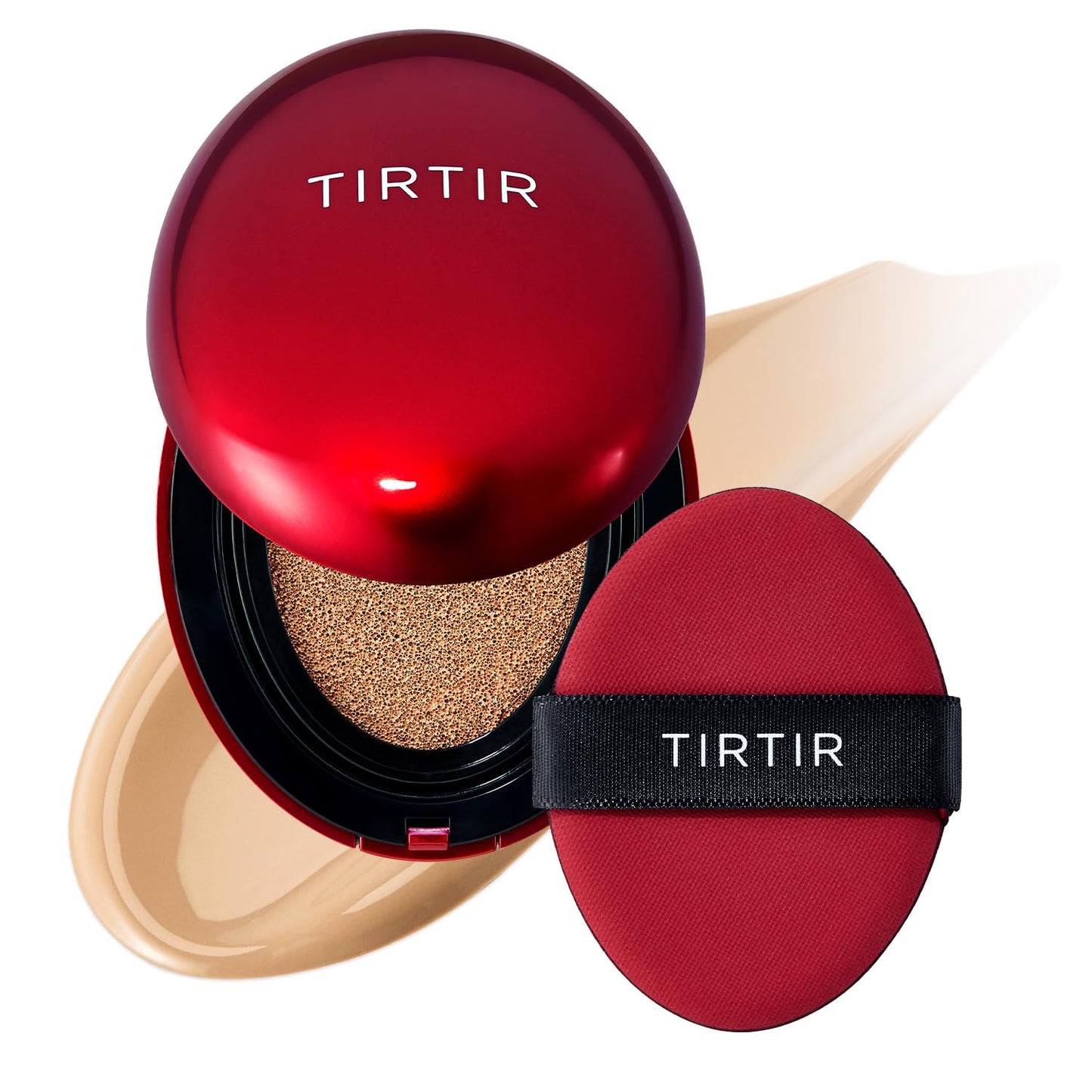 TIRTIR Mask Fit Red Cushion Foundation | Full coverage, Weightless, Skin fit, Satin Glow Finish, Korean Makeup BB Foundation, beauty, Tattoo cover up, Buildable (#29N Natural Beige, 0.63 Fl Oz)