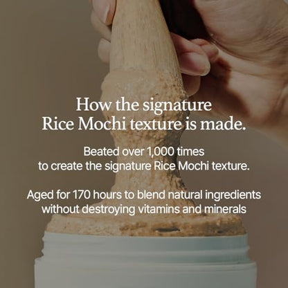 Korean Rice Mochi Face Cleanser - Face Wash, Gentle Scrub All in One for Deep Cleansing, Moisturizing, Pore Minimizing, Acne-Prone Skin, Removing Blackhead with Rice Water &amp; Green Tea