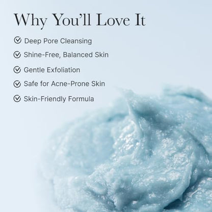 Korean Rice Mochi Face Cleanser - Face Wash, Gentle Scrub All in One for Deep Cleansing, Moisturizing, Pore Minimizing, Acne-Prone Skin, Removing Blackhead with Rice Water &amp; Green Tea