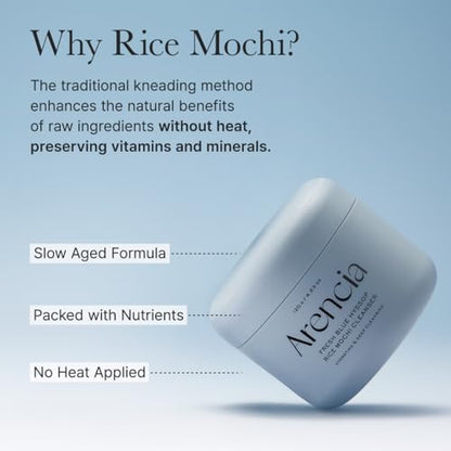 Korean Rice Mochi Face Cleanser - Face Wash, Gentle Scrub All in One for Deep Cleansing, Moisturizing, Pore Minimizing, Acne-Prone Skin, Removing Blackhead with Rice Water &amp; Green Tea