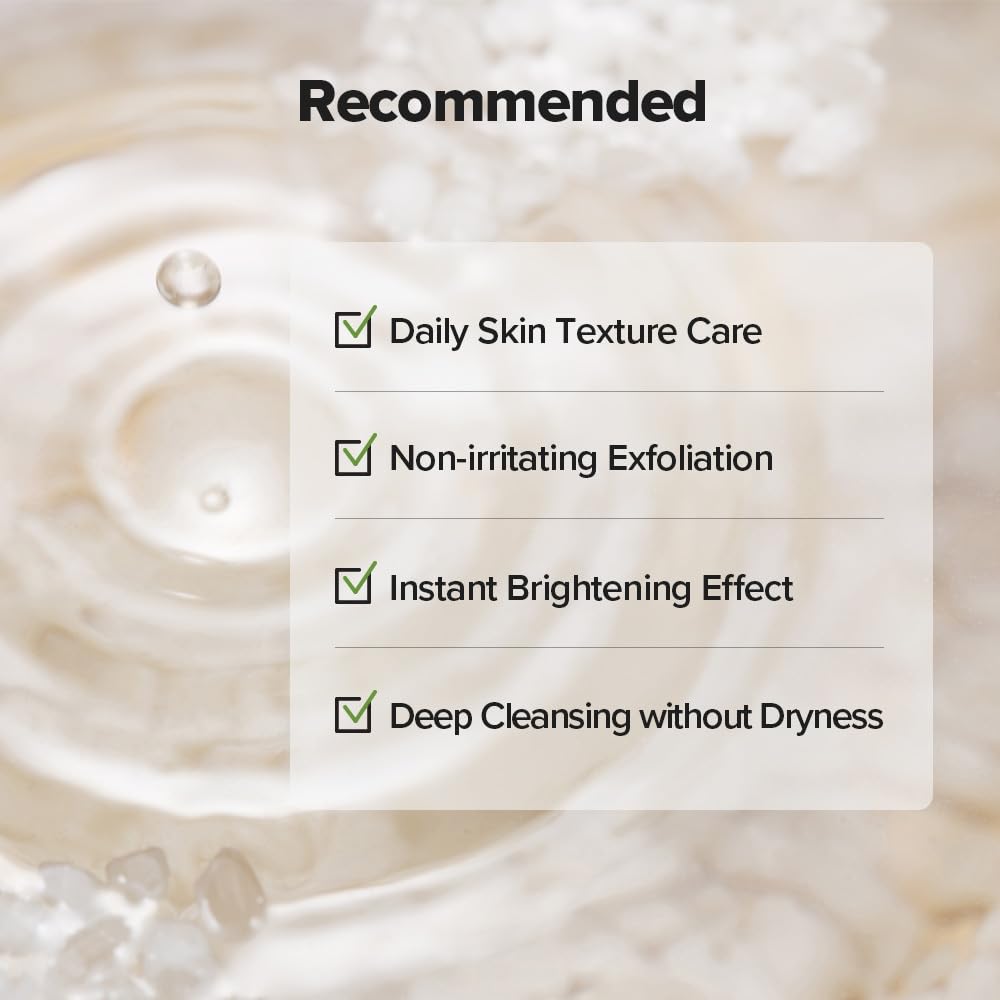 SKINFOOD Rice Daily Scrub Foam, Facial Cleanser with Face Scurb, Face Wash Fermented White Rice Bran Water, Gentle Exfoliating For Men and Women (150ml, 5.07 fl. oz.)