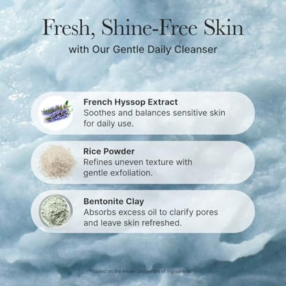 Korean Rice Mochi Face Cleanser - Face Wash, Gentle Scrub All in One for Deep Cleansing, Moisturizing, Pore Minimizing, Acne-Prone Skin, Removing Blackhead with Rice Water &amp; Green Tea