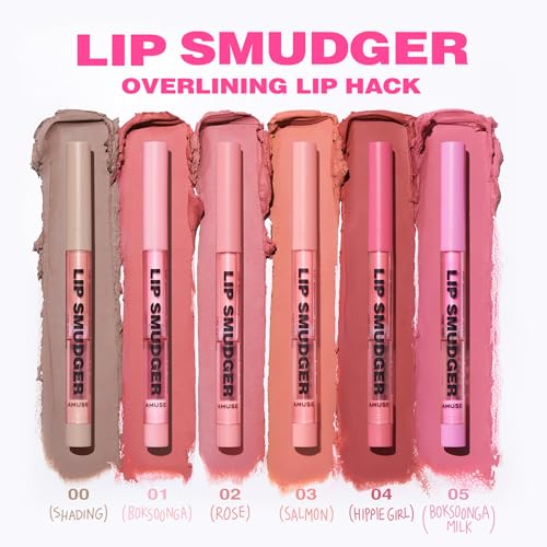 Amuse SEOUL LIP SMUDGER 01 BOKSOONGA | nude peach | Matte, creamy, soft, velvety, cruelty-free, lipcare, long-lasting, multiuse, vegan