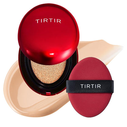 TIRTIR Mask Fit Red Cushion Foundation | Full coverage, Weightless, Skin fit, Satin Glow Finish, Korean Makeup BB Foundation, beauty, Tattoo cover up, Buildable (#29N Natural Beige, 0.63 Fl Oz)
