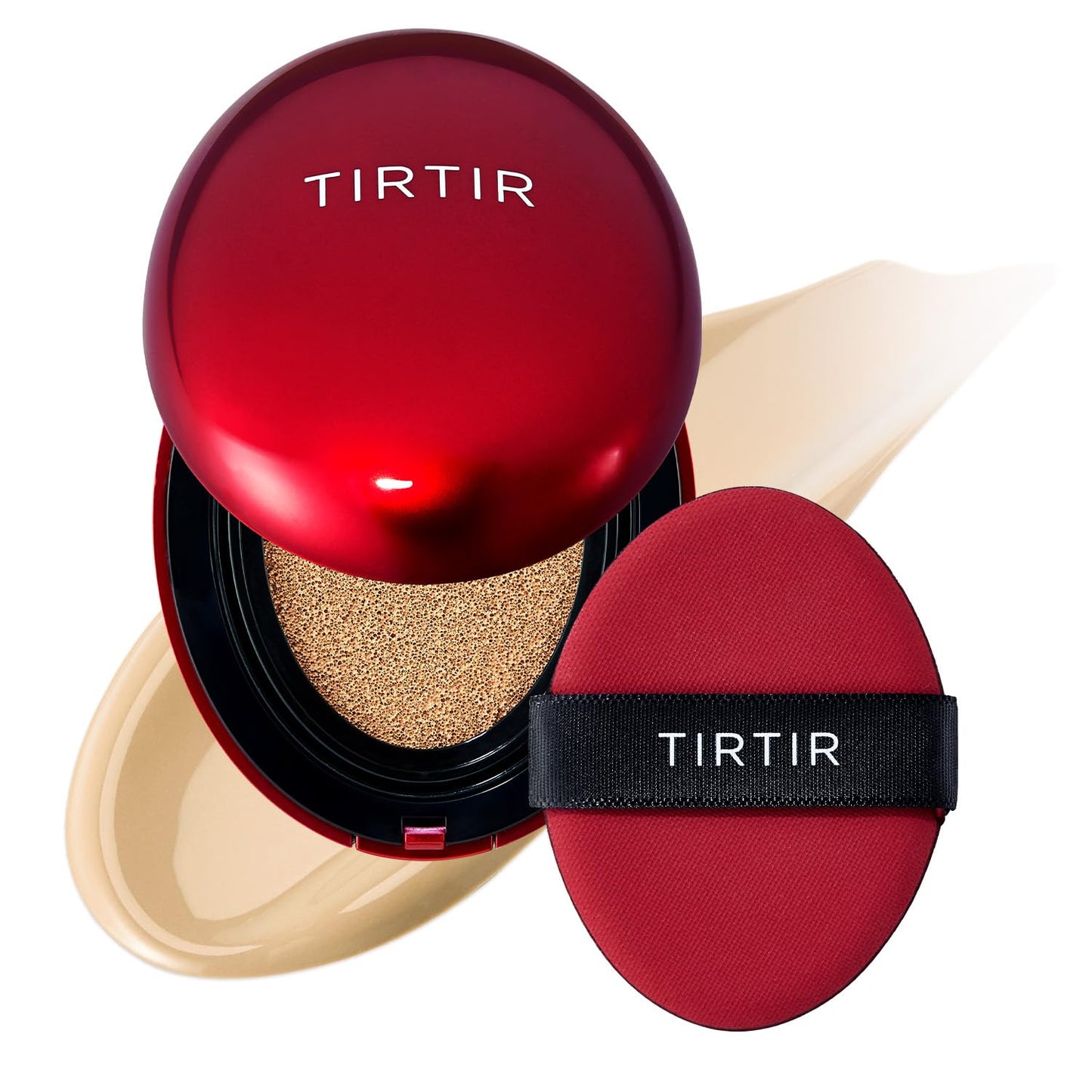TIRTIR Mask Fit Red Cushion Foundation | Full coverage, Weightless, Skin fit, Satin Glow Finish, Korean Makeup BB Foundation, beauty, Tattoo cover up, Buildable (#29N Natural Beige, 0.63 Fl Oz)