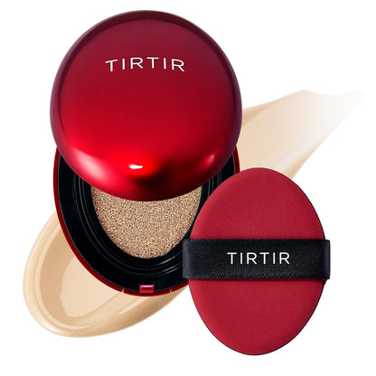 TIRTIR Mask Fit Red Cushion Foundation | Full coverage, Weightless, Skin fit, Satin Glow Finish, Korean Makeup BB Foundation, beauty, Tattoo cover up, Buildable (#29N Natural Beige, 0.63 Fl Oz)
