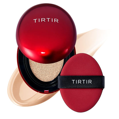 TIRTIR Mask Fit Red Cushion Foundation | Full coverage, Weightless, Skin fit, Satin Glow Finish, Korean Makeup BB Foundation, beauty, Tattoo cover up, Buildable (#29N Natural Beige, 0.63 Fl Oz)