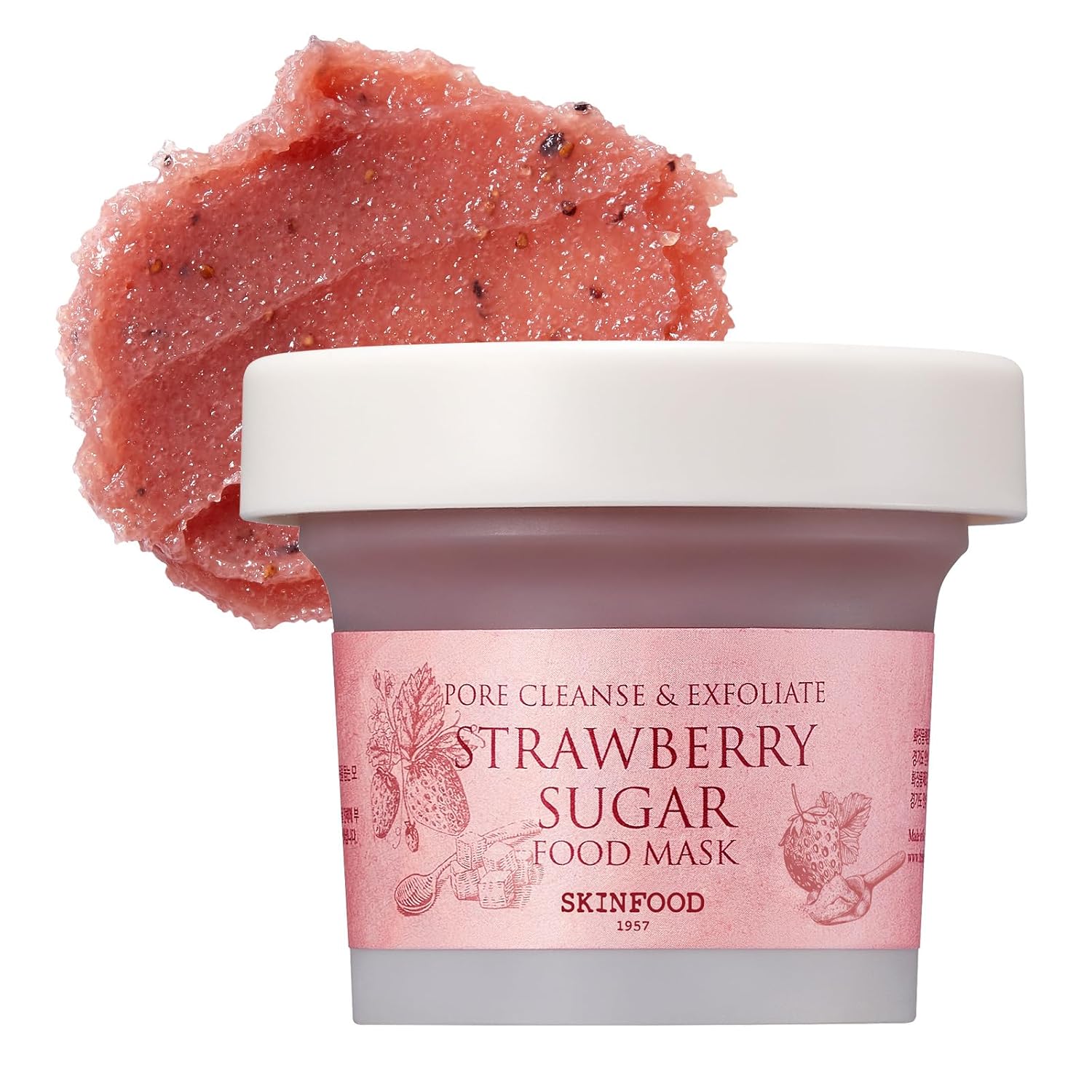 Strawberry Sugar Food Mask, 4.23 oz (120 g), Skinfood