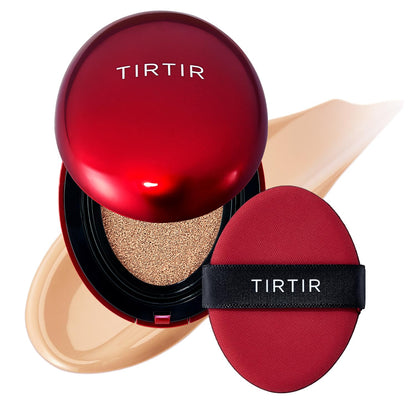 TIRTIR Mask Fit Red Cushion Foundation | Full coverage, Weightless, Skin fit, Satin Glow Finish, Korean Makeup BB Foundation, beauty, Tattoo cover up, Buildable (#29N Natural Beige, 0.63 Fl Oz)