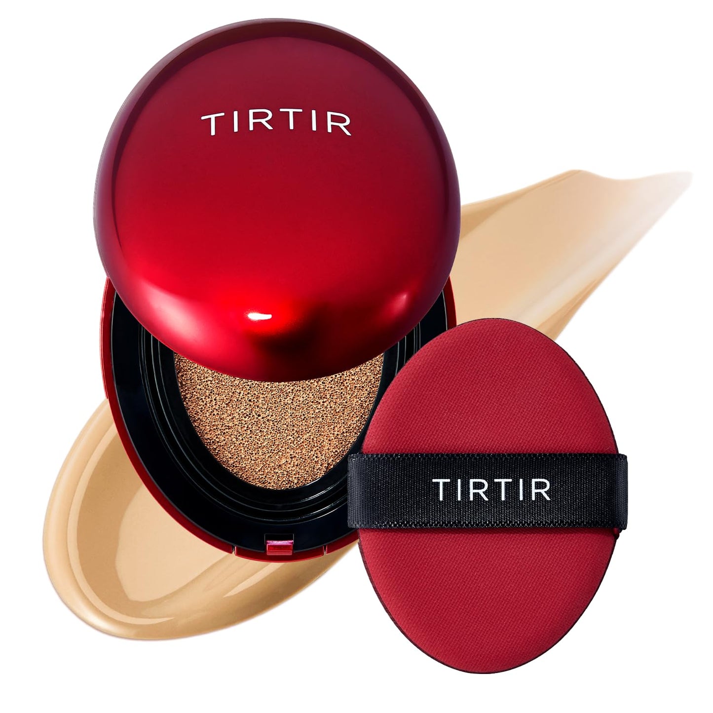 TIRTIR Mask Fit Red Cushion Foundation | Full coverage, Weightless, Skin fit, Satin Glow Finish, Korean Makeup BB Foundation, beauty, Tattoo cover up, Buildable (#29N Natural Beige, 0.63 Fl Oz)