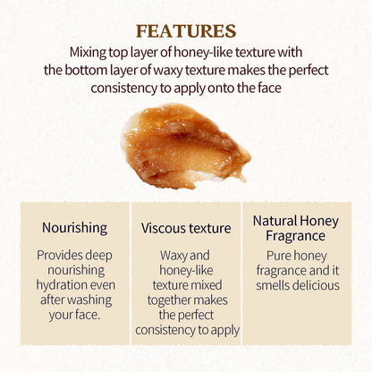 SKINFOOD Mask Honey Sugar 120g - Facial Pore Cleanser, Nourishing & Firming Skin Exfoliator - Wash Off Face Masks w/Melting Sugar for Healthy and Smooth Skin- Shower-Proof Texture (4.23 oz)